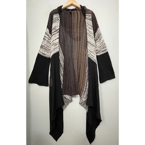 Elan Hippie Cardigan Size Small Asymmetrical Duster Festival Boho Renaissance - Picture 1 of 8